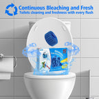 USKICH 40 Pack Toilet Bowl Cleaner Tablets,Blue Automatic Toilet Tank Cleaners, Long-Lasting Household Toilet Cleaners,Toilet flush Cleaning & Deodorizer