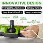 H2O Dual Buff Hard Floor Cleaner, Cordless Electric Mop - Rechargeable Hard Floor Cleaner Head – Scrub, Buff, and Polish with Washable Microfiber Cloths - Spray Mop for Hardwood Floors, Laminate, Tile