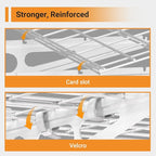 2x6 ft Garage Shelving, 2-Pack Wall-Mounted Shelves for Garage, Kitchen, Pantry Storage, 800 lbs Total Load Capacity Storage Wall Shelving, White