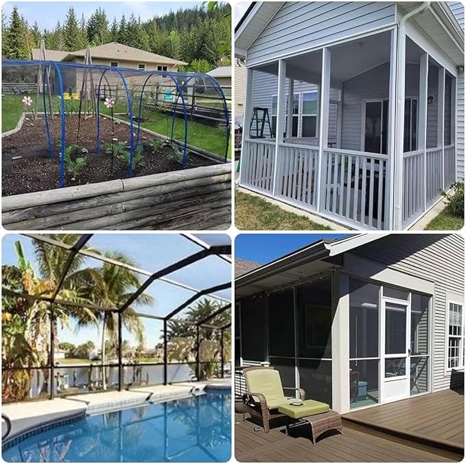 Fiberglass Window Screen Roll 84” x 100’ Easy to Use Black Replacement Window Screens for House Windows or Door