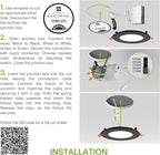 ASD 6 Pack LED Recessed Lighting 4 Inch 9W, 5 CCT 2700K-5000K CRI90+, IC Rated Ultra Thin Dimmable Ceiling Lights with J Box, Canless Wafer Downlight, Round Slim Panel Light, Energy Star ETL, Black