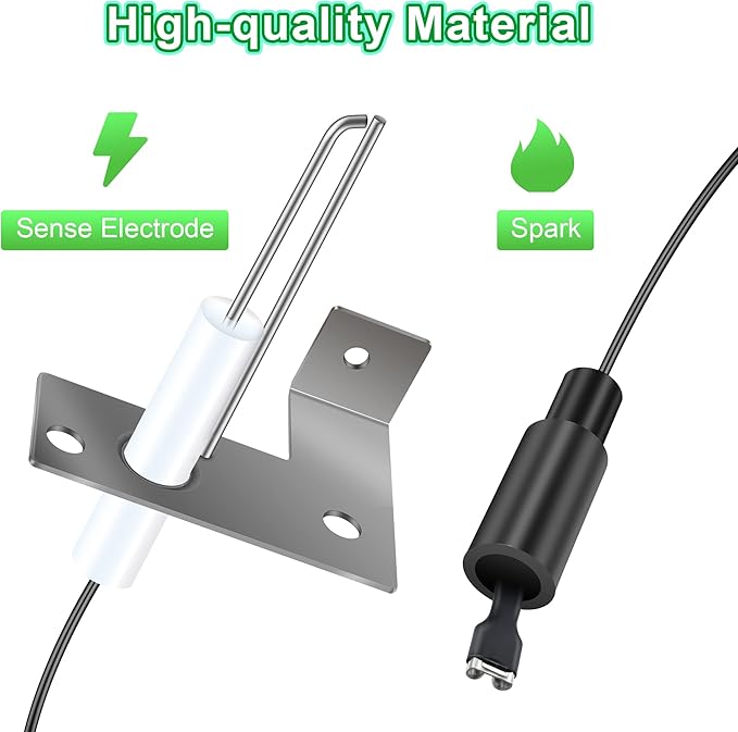 Saillong 2 Packs RV Water Heater Parts, Spark and Sensor Electrode, 2-Prong, Compatible with 93868 Atwood, Water Heater Igniter Repair Replacement Parts for RV, Camper, Trailer and More