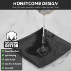 Nialnant 4PCS Cleaning Rags,100% Cotton Terry Dish Rags for Washing Dishes,Quick Drying Dish Cloths,Dish Towels for Kitchen,Black-12x12in