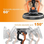 MAXXT Brushless Random Orbital Drywall Sander, 550W Powerful Constant Speed Electric Drywall Sander, 6 Variable Speed 600-1200RPM Foldable Sander Tool, With Memory Variable Speed, 360° Led Light