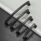 Asidrama 10 Pack 6.3 Inch(160mm) Hole Centers Kitchen Cabinet Handles, Matte Black Cabinet Pulls Kitchen Cabinet Hardware for Cupboard Drawer Pulls