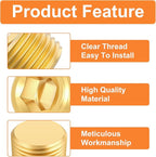 GASHER 10Pcs Brass Hex Plug Pipe Fitting, 3/4" NPT Male Pipe Plug Fitting For Closing The End Of Pipe