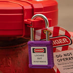 Lockout Tagout Locks 6-Pack｜OSHA Purple Loto Locks Keyed Different｜2 Keys/Lock for Industrial Machinery & Electrical Panels｜Chrome Steel & Laser Coding