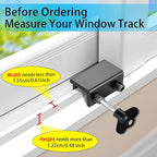 ZRFCXE Window Locks,12 Pack Sliding Window Locks with Key for Vertical & Horizontal Sliding Windows Doors,Easv to Install,Adjustable Security Window Lock for Patio Bedroom Home and Office (Black)