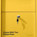 Adoorn Lockable Post Mount Mailbox | Large Size - Anti-Theft Locking Mailbox, 15.5" H x 12" W x 18.5" D, Weatherproof Mailboxes for Outside The House