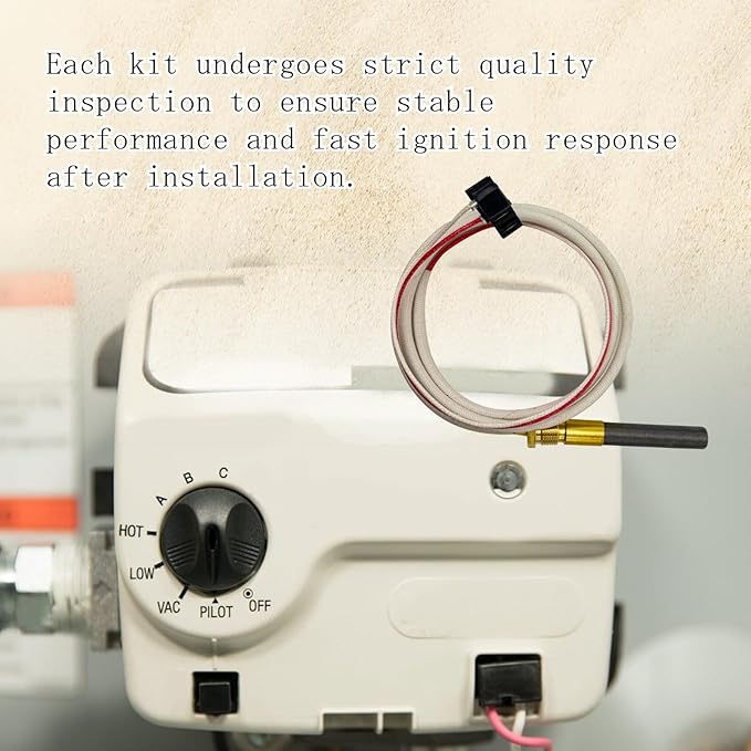 Natural LP Thermopile Senor Fit for Rheem Ruud and Richmond Water Heaters Parts Fit for Pilot Burner Assembly Kit SP20824 SP20754 SP21058 SP20800 SP21096 SP20739