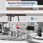 HEZI 20 Amp Power Strip with 5-20P/T- Plug, Heavy Duty High Amp Metal Surge Protector, Mountable Industrial Power Strip with 6AC Outlets(5-20R) and Circuit Breaker, 10FT 12AWG Extension Cord