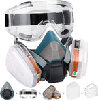 Reusable Half Face and Full Face Gas Mask with Activated Carbon Filter Against Organic Vapor/Dust/Chemical
