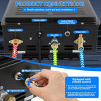 Natural Gas Tankless Water Heater,5.26GPM 20L Outdoor,Instant Hot Natural Gas Water Heater with Fahrenheit Digital Display,Multi-Protection