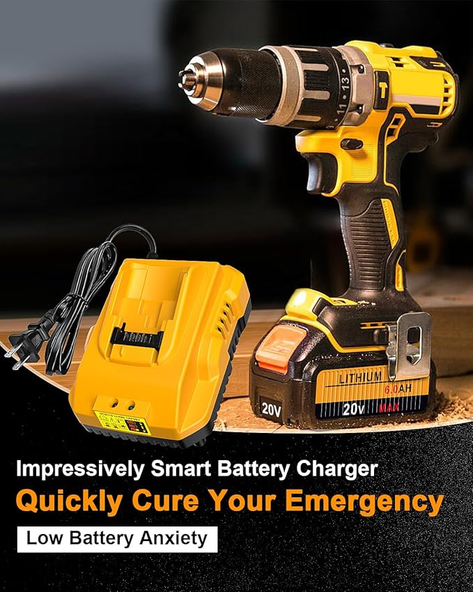 DCB112 20V MAX Battery Charger Replacement for Dewalt Battery Charger, Compatible with Dewalt 12V-20V Battery