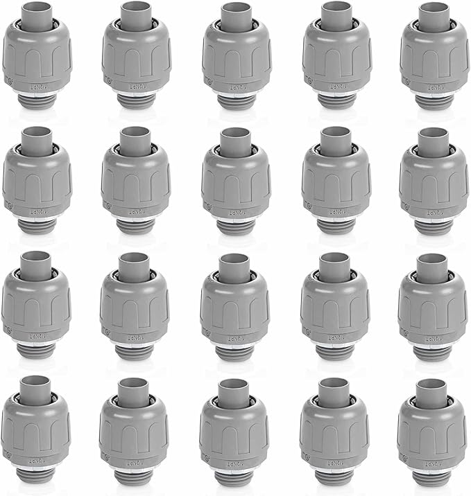 (1/2" Conduit Coupling 20 Pack) Yariwiz 1/2 Plastic Liquid Tight Conduit Coupling