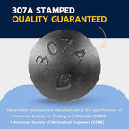 1/2 in. x 3-1/2 in. Black Carriage Bolt Kit Includes 12 Bolts, 12 Washers, and 12 Nuts, Ceramic Black Ruspert Coated for Exterior Use - 2X Rust Resistance of Galvanized by Makers Bolt