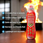 LifeSafe Technologies StaySafe All-in-1 Portable Fire Extinguishing Spray | Compact Fire Spray Smothers 10 Types of Fires | Non-Toxic, Non-Hazardous & Eco-Friendly for Home, Kitchen and Garage