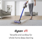 Dyson V11 Cordless Stick Vacuum, Large, Nickel/Blue