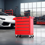 Tool Chest Heavy Duty Cart Steel Rolling Tool Box 5 Drawer Cart (TZ35 Red)