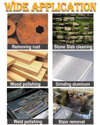 4.5" x 4" Abrasive Drawing Wheel Surface Conditioning Tool, 40 Grit Abrasive Drum for Metal Polishing Paint, Rust, Oxidation - 3/4" Quad Keyway for Hand held Polishing Machine(1)