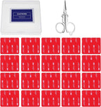 OAPRIRE 3M Double Sided Adhesive Tape Pads 20 PCS Multipurpose 3M VHB Sticky Adhesive Pads Replacement Mounting Tape with Stainless Steel Folding Scissors and Storage Box - 1.96 in x 1.57 in