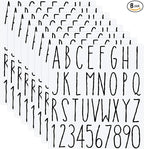 8 Sheets Vinyl Letter Stickers Waterproof Self Adhesive Letter Numbers Alphabet Modern Mailbox Numbers Sticker for Back to School DIY Mailbox House Home Business Address(3 Inch,Black)