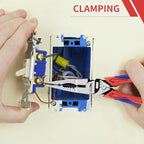 Needle Nose Pliers, Long Needle Nose Pliers with Wire Stripper and Crimper, 8.4 Inch Long Lose Pliers, 5-in-1 Needle Nose for Bending, Crimping, and Stripping