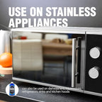 Milsek Stainless Steel Cleaner - Multipurpose Cleaning Supplies for Home and Kitchen Appliances, Sink, Stovetop, Dishwasher, Microwaves and Refrigerators - 12 Fl Oz (Pack of 2) with Microfiber Towel