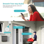 SOVMIKU Wireless Security Camera System,3MP Outdoor WiFi Camera for Home,PTZ,360°View,Auto Tracking,2 Way Audio,Color Night Vision,Siren/Motion/Light Alarm,8Ch Expandable,Alexa,24/7 Record,2.4G WiFi