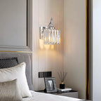 Modern Wall Sconces Set of Two Chrome Wall Sconces Indoor Wall Lamp Crystal Wall Light Wall Mounted Room Sconce Wall Lighting Bathroom Vanity Light Fixtures