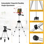 Laser-Level-with-Tripod, Green Cross Line Laser with Tripod Self-Leveling, Lazer Leveler Tool for Picture Hanging Construction Floor Tile Wall Home Renovation, Indoor Project, Battery Included