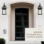 Porch Lights Outdoor 21 Inch Large Outdoor Wall Lights with Clear Water Ripple Glass Aluminum Waterproof and E26 Socket