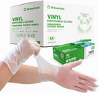 Clear Vinyl Food Safe Disposable Gloves Latex Free Powder Free for Food Prep Handling Cooking Cleaning