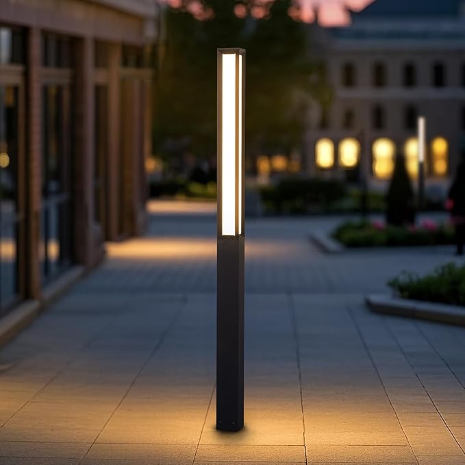 Path Light, 92" Pathway Lights, Wired Outdoor Modern Landscape LED Bollard Driveway Lighting, IP65 Waterproof Aluminum High Voltage Floor Lamp for Walkway Lawn Patio Yard Garden Decoration