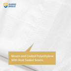 GUARD SHIELD Heavy Duty Tarp 30x30 Feet White Multi Purpose Thick Waterproof Poly Tarp Cover 10mil