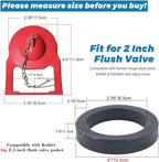 Toilet Flapper Replacement with Toilet Flush Valve Gasket Compatible with Kohler 1032640/K84284 Flapper Replacement KOHLER GP83996/GP83888 Gasket