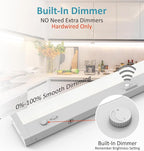 Under Cabinet Lighting Motion Sensor Hardwired, 32 Inch 16W Dimmable, 5 CCT 2700/3000/3500/4000/5000K, Eyes Care Design Linkable Under Counter Lights for Kitchen, Sink, ETL Listed, White