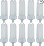Sunlite PLT26/E/SP CFL Plug-in PLT 4-Pin Triple Tube, 26 Watts, 4-Pin GX24q3 Base, 1800 Lumens, 3000K Warm White, 10 Pack