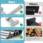 10 Pieces Brushed Nickel Bathroom Hardware Set, SUS304 Stainless Steel Towel Holder Set Includes 23.6 Inch Towel Bar, Toilet Paper Holder, Towel Ring and Towel Hook Wall Mount Bathroom Accessories Set