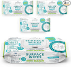 3 Pack Surface Cleaning Wipes with Bleach, All-Purpose Cleaner for Bathroom, Kitchen, Office, 216 Count Soft Flow, Fresh Scent, Lint Free & Durable