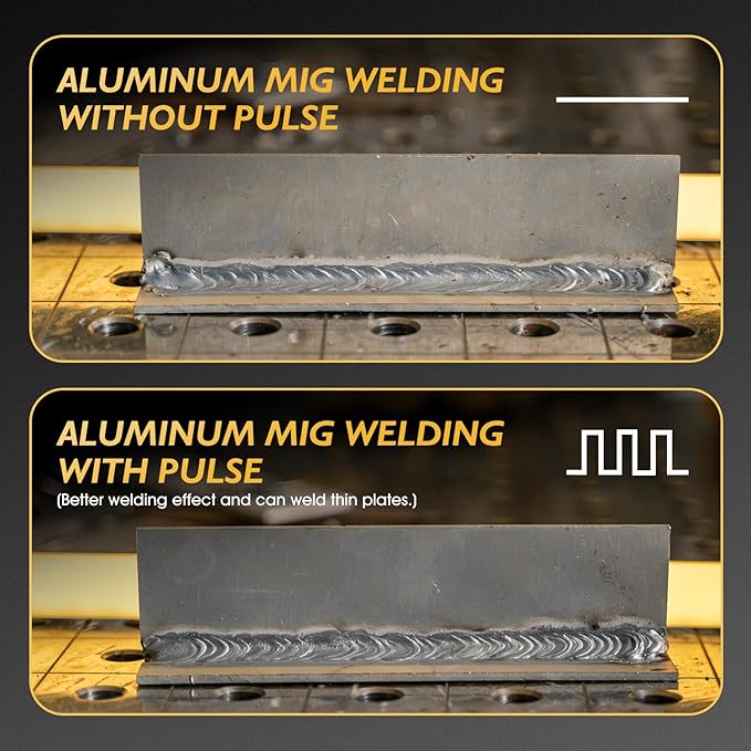 TOOLIOM Aluminum MIG Welder with Pulse 250A 110V/220V Dual Voltage 4 in 1 Multifunctional Welding Machine Gas/Gasless Flux MIG/Lift TIG/Stick with Spool Gun Compatible