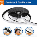 MAGZO Weather Stripping Door Seal, 1/2 Inch Wide X 1/8 Inch Thick Adhesive Foam Tape Soundproof Weatherstripping for Windows, 3 Rolls Total 50FT Black