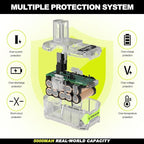 5000mAh High-Capacity Replacement for Ryobi 18V Battery P102 P103 P104 P105 P107 P108, Compatible with Ryobi ONE+ 18V Cordless Power Tools and Charger(Transparent)