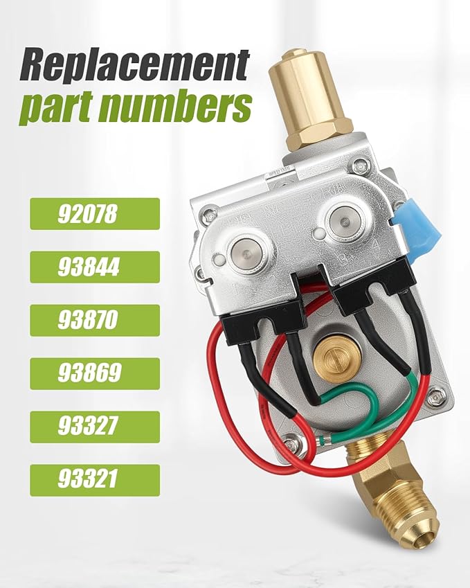 92089 RV Water Heater Gas Valve Fit for Atwood 6 Gallon Water Heaters (G6A-7E，GC6A-7E，GCH6A-7E，GC6AA-7E，GH6-7E) - Replaces 93844, 93870, 92078, 93869, 93321