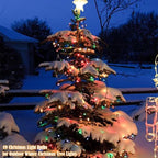 C9 Christmas Light Replacement Bulbs, 25 Pack Ceramic Multicolor Christmas Light Bulbs 7W Night Light Bulb, E17 Intermediate Base Light Bulbs Incandescent Bulbs for Outdoor Vintage Christmas Lights