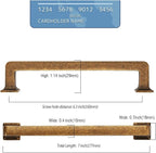 6 Pack Antique Brass Cabinet Pulls 6.25 Inch Kitchen Cabinet Handles Vintage Drawer Pulls Kitchen Handles for Cabinets Retro Dresser Pulls Drawer Handle