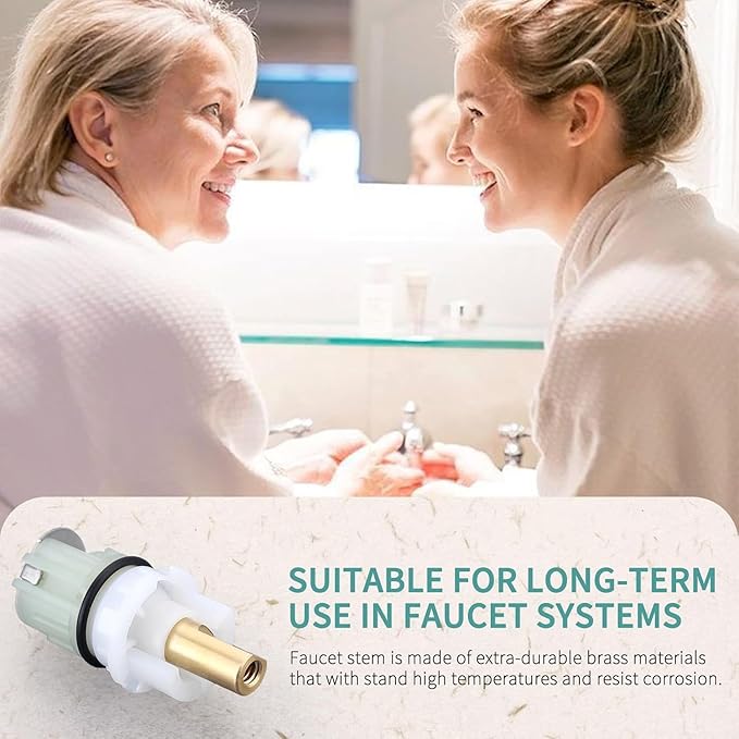 2 pack RP25513 Faucet Stem Replacement for Delta two handle Faucet Repair Kit Includes RP24096 Cartridge RP4993 Seat and Spring RP24097 Turn stop1/4