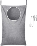 Lifewit Over Door Laundry Hamper, Large Collapsible Hanging Laundry Hamper, Hanging Laundry Basket Bag for Bathroom Bedroom Dirty Clothes Storage Organizer, Light Gray