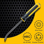 STEELITE Pry Bar Set, 8",12",18",24", Heavy Duty Pry Bar 4-Piece Mechanic Hand Tools with Thicker Strike Cap Handle