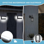 4 Pack 6000K Outdoor Porch Lights, 18W 1800LM LED Wall Lighting, IP65 Waterproof Rustproof Aluminum Modern Exterior Fixtures for Front Door, Patio, Backyard